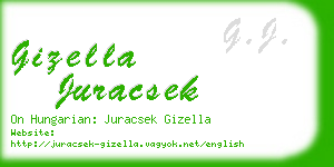 gizella juracsek business card
